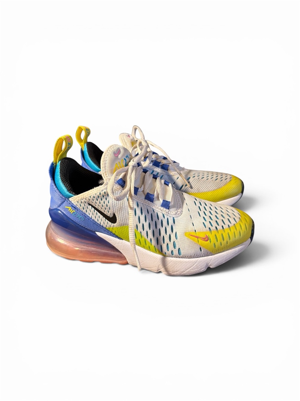 Nike Kids Air Max 270 - White, Yellow & Blue